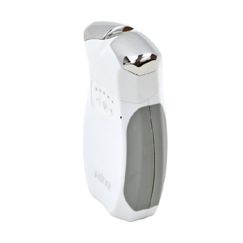 White and gray microcurrent device on a white background