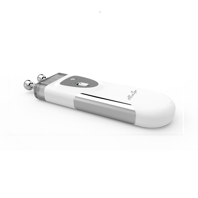 White and gray microcurrent device on a white background